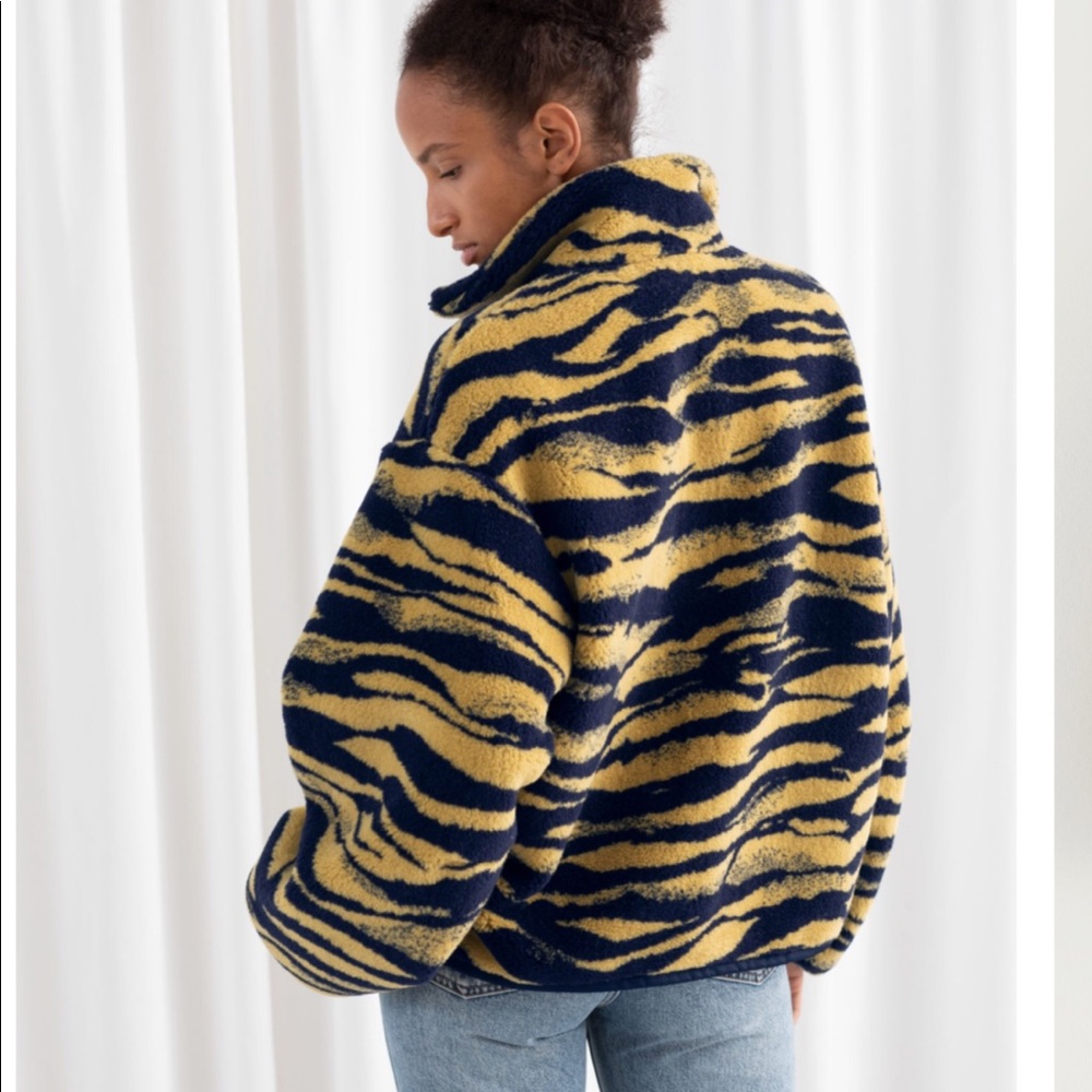 NWOT & Other Stories tiger 🐅 wool fleece jacket